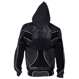 Black Widow Viuda Negra Natasha Romanoff Sudadera Negra con Cremallera para Adultos Unisex