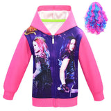 Los Descendientes Descendants 3 Evie Mal Chaqueta Sudadera con Cremallera para Niñas