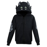 Cómo Entrenar A Tu Dragón How To Train Your Dragon Toothless Cosplay Sudadera con Cremallera para Niños
