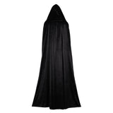 Bruja Terciopelo Negro Cárdigan Toga Capa Cosplay Disfraz Traje Fiesta Halloween Carnaval