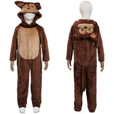 Animal Squirrel Mono Pijamas Niños Cosplay Disfraz Traje Navidad Carnaval Fiesta