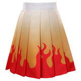 Anime Demon Slayer Rengoku Kyoujurou Cosplay Disfraz Traje Falda Creación Secundaria-disfrazdeptdiadebrujas.com®