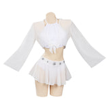 Película Star Wars: Princess Leia Cosplay Fiesta Disfraz Traje de Baño Bikini Creación Secundaria-disfrazdeptdiadebrujas.com®