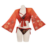 Juego Genshin Impact Kaedehara Kazuha Cosplay Fiesta Disfraz Traje de Baño Bikini Creación Secundaria-disfrazdeptdiadebrujas.com®