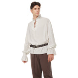Vikingos Medievales Camisas Con Volantes Pirata Victoriano Cosplay Disfraz Traje Fiesta Navidad Carnaval
