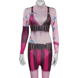 Juego Arcane: League of Legends-Jinx Cosplay Disfraz Traje Navidad Carnaval Fiesta