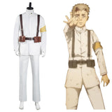 Anime Attack on Titan 4 Marley Eldian Shingeki no Kyojin  Uniforme del ejército blanco Cosplay Disfraz Halloween Carnaval Traje