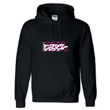 Sudadera Negra de Algodón con Impreso de Logotipo Sudadera con Capucha Unisex