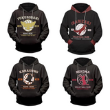 Anime Haikyuu!! Sudadera Escuela Secundaria Club de Voleibol Sudadera Estampada con Capucha Unisex