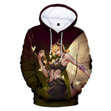 Anime JoJo's Bizarre Adventure Jolyne Cujoh Sudadera Cosplay Navidad Fiesta 3D Impreso Casual