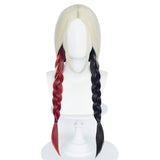 Película Harley Quinn Cosplay Peluca Cabello sintético resistente al calor Carnival Halloween Fiesta