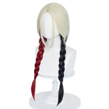 Película Harley Quinn Cosplay Peluca Cabello sintético resistente al calor Carnival Halloween Fiesta
