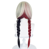 Película Harley Quinn Cosplay Peluca Cabello sintético resistente al calor Carnival Halloween Fiesta