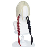 Película Harley Quinn Cosplay Peluca Cabello sintético resistente al calor Carnival Halloween Fiesta