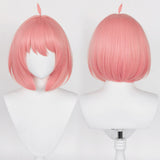 Anime Spy x Family Anya Forger Cosplay Peluca Cabello Sintético Resistente al Calor Navidad Fiesta