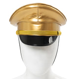 Tailandia Gorra de Oficial Militar de Cuero de PU Sombrero de Policía Accesorios