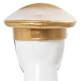 Tailandia Gorra de Oficial Militar de Cuero de PU Sombrero de Policía Accesorios