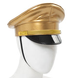 Tailandia Gorra de Oficial Militar de Cuero de PU Sombrero de Policía Accesorios