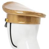 Tailandia Gorra de Oficial Militar de Cuero de PU Sombrero de Policía Accesorios