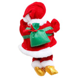Navidad Muñeca Eléctrica Santa Claus Juguete de Peluche Decoraciones para Hogar Regalo para Niños