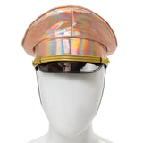 Tailandia Gorra de Oficial Militar de Cuero de PU Sombrero de Policía Accesorios
