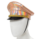 Tailandia Gorra de Oficial Militar de Cuero de PU Sombrero de Policía Accesorios