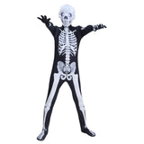 Calavera Cráneo Esqueleto Niños Cosplay Disfraz Mono Traje Fiesta Halloween Carnaval