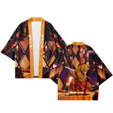 Anime Demon Slayer Agatsuma Zenitsu Cosplay Capa Kimono Cárdigan Abrigo Toga Pijama Casual