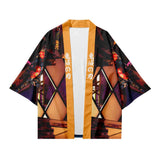 Anime Demon Slayer Agatsuma Zenitsu Cosplay Capa Kimono Cárdigan Abrigo Toga Pijama Casual