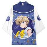 Anime Sailor Moon Sailor Uranus Cosplay Kimono Cárdigan Abrigo Toga Capa Pijama Casual