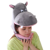 Halloween Novedad Divertido Sombrero de Hipopótamo Cubierta de Cabeza Gorro de Felpa Animal Accesorios