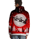 Navidad Christmas Ropa Gruesa de Invierno Chaqueta de Terciopelo Chaqueta con Cremallera Unisex