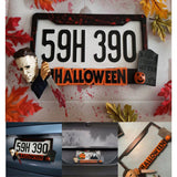 Accesorios de Halloween placas de matrícula de Halloween marcos de metal decoraciones de Halloween Tema decoraciones GM