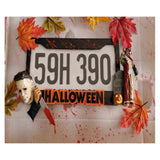 Accesorios de Halloween placas de matrícula de Halloween marcos de metal decoraciones de Halloween Tema decoraciones GM