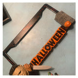 Accesorios de Halloween placas de matrícula de Halloween marcos de metal decoraciones de Halloween Tema decoraciones GM