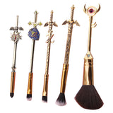 5 Piezas The Legend of Zelda Pinceles de Maquillaje Herramienta de Pinceles de Maquillaje
