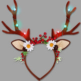 Navidad Diademas Santa Astas de alce resplandecientes Xmas Carnaval Regalos Cumpleaños Accesorios
