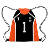 Anime Haikyuu!! Bolsa con Cordón Bolsa de Almacenamiento de Moda para Adolescente Bolsa Casual de Viaje