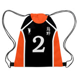 Anime Haikyuu!! Bolsa con Cordón Bolsa de Almacenamiento de Moda para Adolescente Bolsa Casual de Viaje