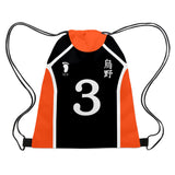 Anime Haikyuu!! Bolsa con Cordón Bolsa de Almacenamiento de Moda para Adolescente Bolsa Casual de Viaje