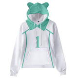 Haikyuu!! Sudadera con Cordón de Orejas de Gato Oikawa Tooru Cosplay Sudadera Estampada para Niños