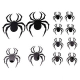 12 pieza/juego Decoración de Araña negra Etiqueta de la pared DIY PVC Art Wallpaper Ventana Etiqueta de vidrio Sala de estar Decoración del hogar 3 hojas terno