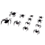 12 pieza/juego Decoración de Araña negra Etiqueta de la pared DIY PVC Art Wallpaper Ventana Etiqueta de vidrio Sala de estar Decoración del hogar 3 hojas terno