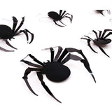 12 pieza/juego Decoración de Araña negra Etiqueta de la pared DIY PVC Art Wallpaper Ventana Etiqueta de vidrio Sala de estar Decoración del hogar 3 hojas terno