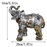 Máquina Creativa Estatua de Elefante Escultura Arte de Resina Decoración Escritorio Vapor Punk Regalo