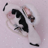 Lolita Conejo Kawaii Felpa Bandolera Bolsa de Hombro Con Volantes Bowknot Cordón Juguetes de peluche 20CM