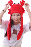 Halloween Novedad Gracioso Cangrejo Sombrero Cubierta de Cabeza Gorro de Felpa Animal Accesorios