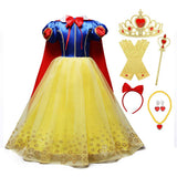 Blancanieves y los siete Enanitos Blancanieves Vestido Halloween Carnaval Cosplay Disfraz para Niñas