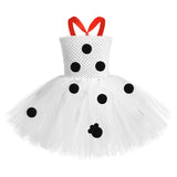 Halloween Juego de Rol Disfraz Polka Dot Lunares 101 Dalmatians Dálmatas Tutu Vestido de Princesa para Carnaval para Niñas