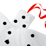 Halloween Juego de Rol Disfraz Polka Dot Lunares 101 Dalmatians Dálmatas Tutu Vestido de Princesa para Carnaval para Niñas